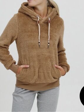 UGG Plush Sherpa Hoodie in Chestnut